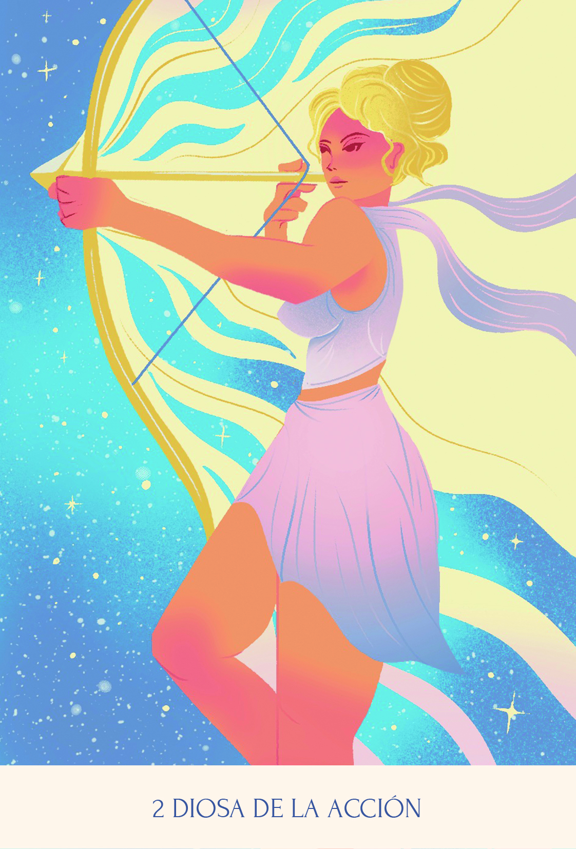 Illustration of the Goddess of Action card