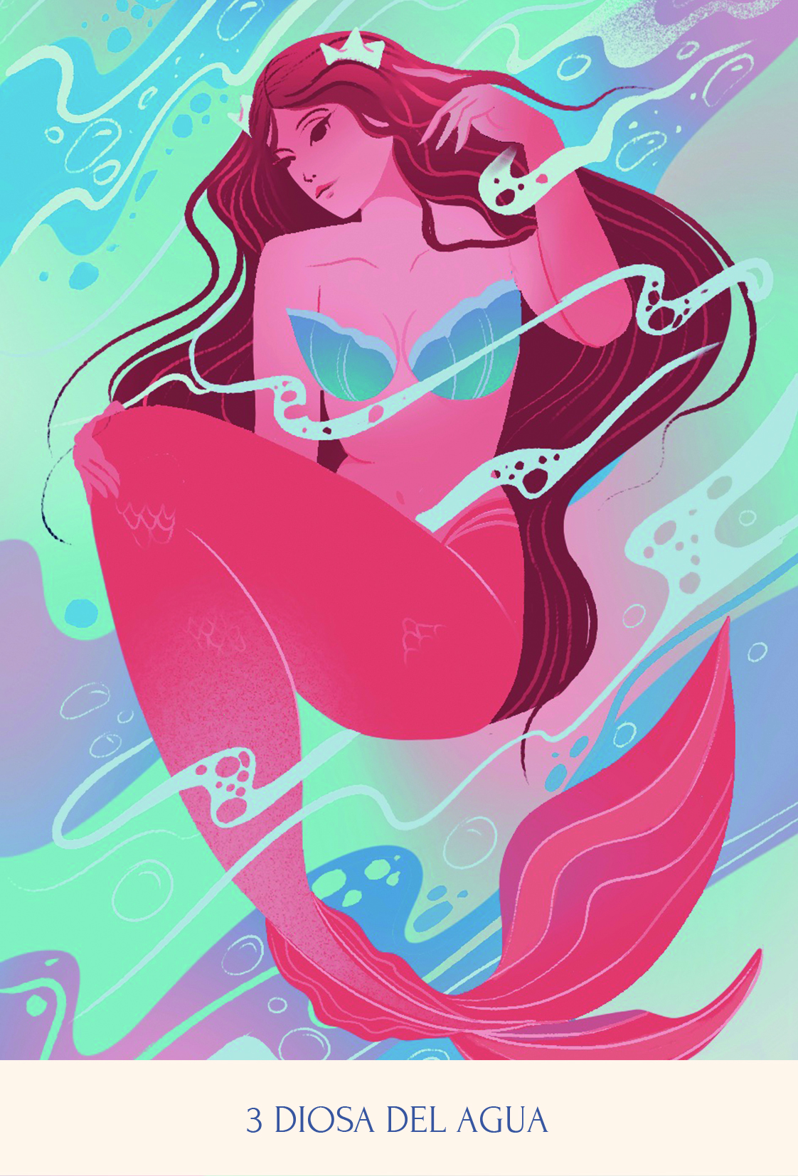 Illustration of the Goddess of Water card