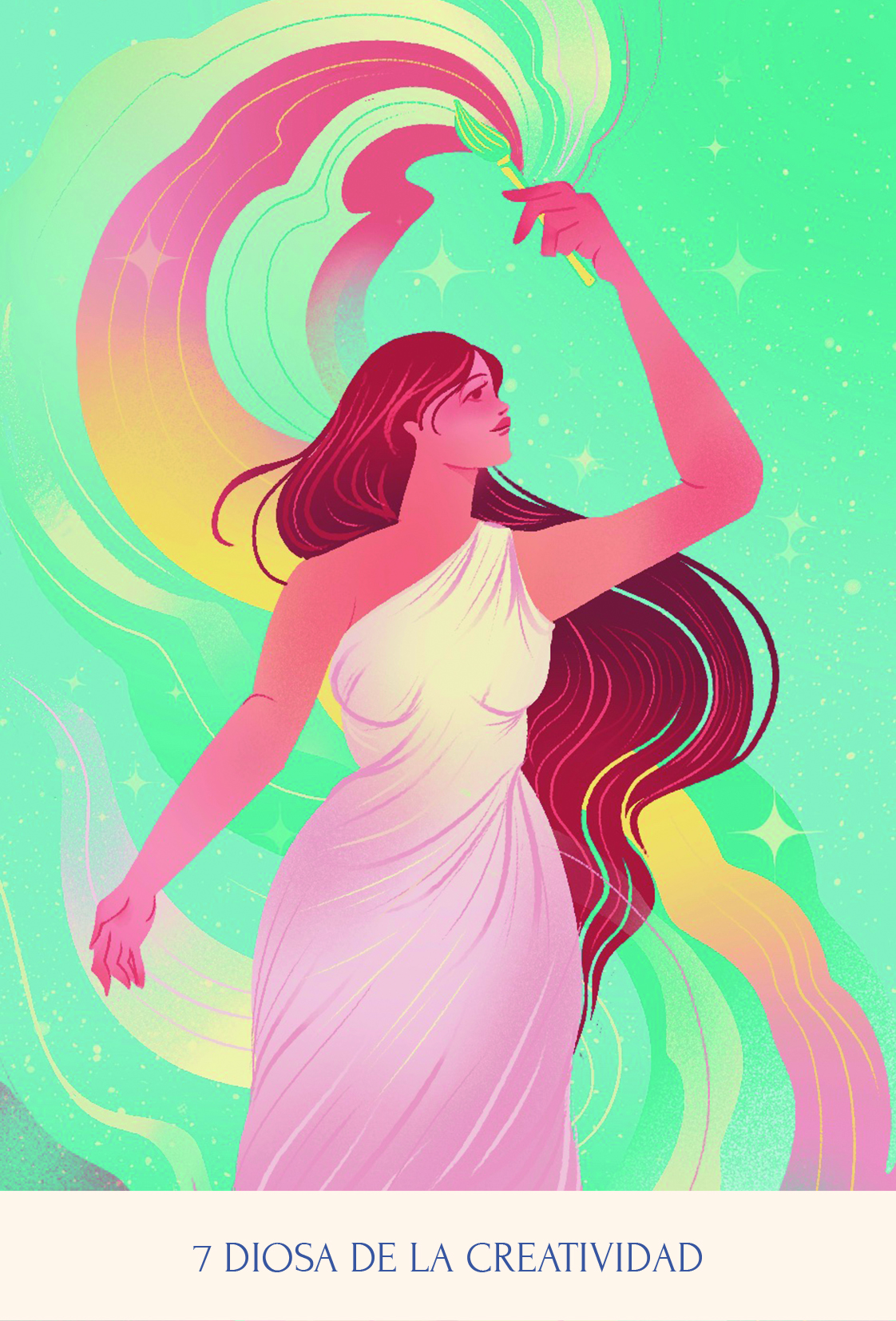 Illustration of the Goddess of Creativity card